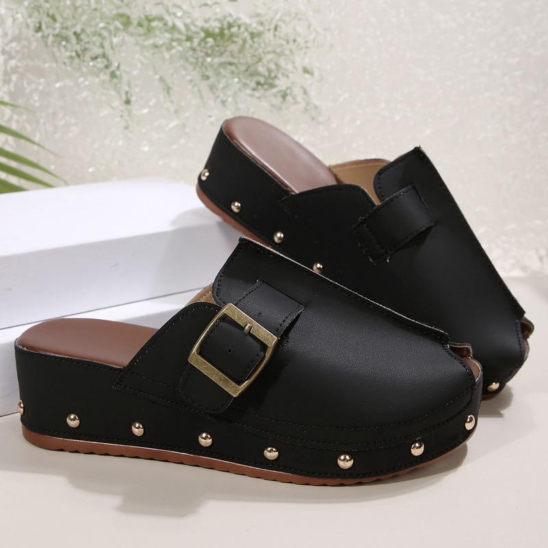 2025 Summer New Women's Platform Slippers Large Size Toe Open Toe Platform Beach Sandals for Women
