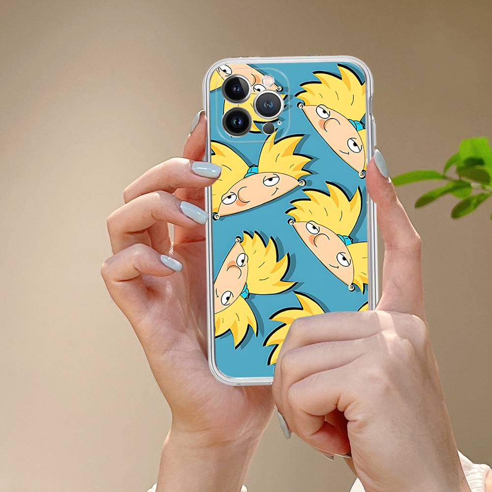 Hey A_Arnolds Cartoon For IPhone 11 12 13 14 15 16 17 Pro Max Plus 13 Mini Silicone Soft Transparent Back