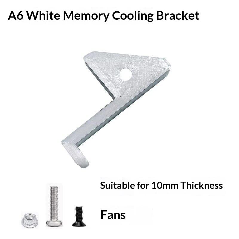 1 Set Ddr Cooling Fan Module Motherboard Memory Cooling Adjustable Single Leg Steering Memory Mosfet Cooling Bracket A6 white