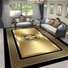 Golden Retro Persian Carpet Fluffy Large Non Slip Rug for Living Room Bedroom Luxury Decor