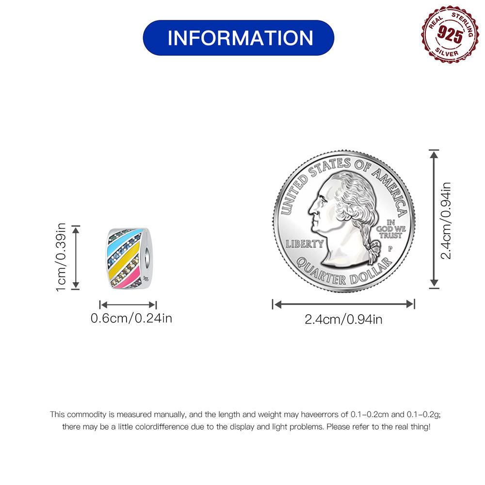 Beads Copper Original Luxury Rainbow Colorful Zircon Simple Beads Fit Bracelet Jewelry Diy Women Gift Accessory