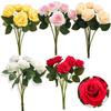 Single Soft Tube Rose - Decorative Faux Flower for Home or Wedding Bouquet