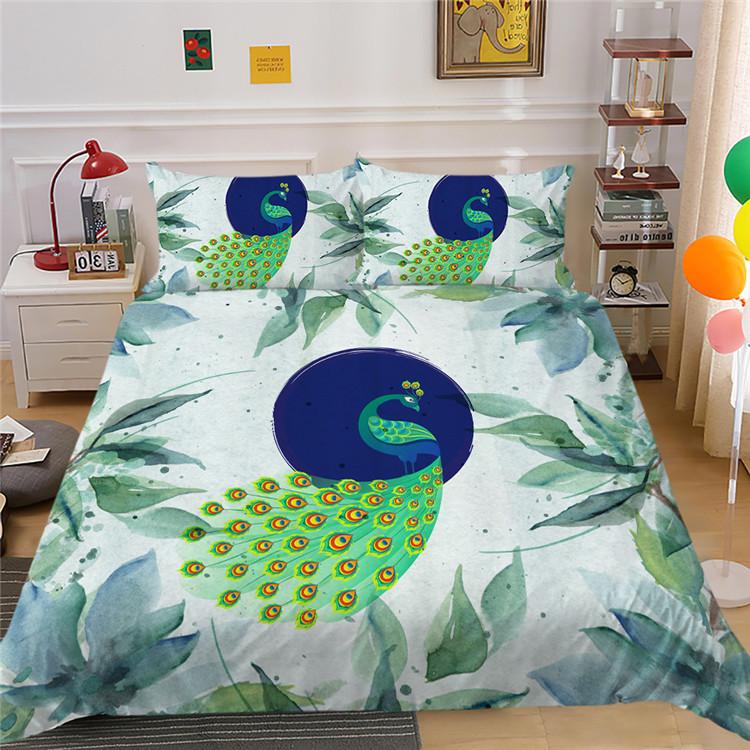 

Модный комплект из трех предметов: полиэстеровый пододеяльник с цифровой печатью из серии «Животные» и наволочки A pair of pillowcases 50 * 90