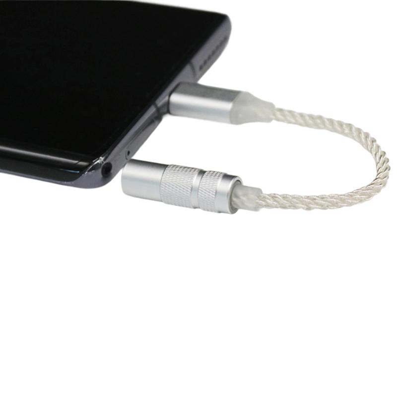 Type C to 3.5mm Extension Cable Female to Female Portable for Headphone Mobile Phone Enhances Sound Output Quality