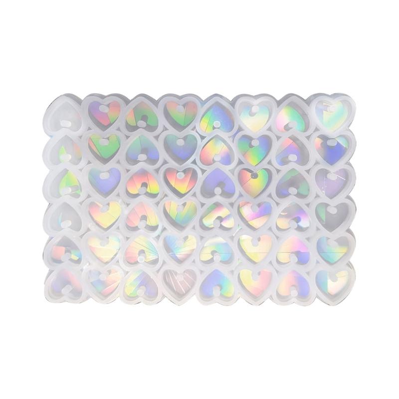 Glossy Silicone Loves Holographic Molds Light Shadow Earrings Pendant Mold DIY Ornaments Jewelry Epoxy Crafting Mold