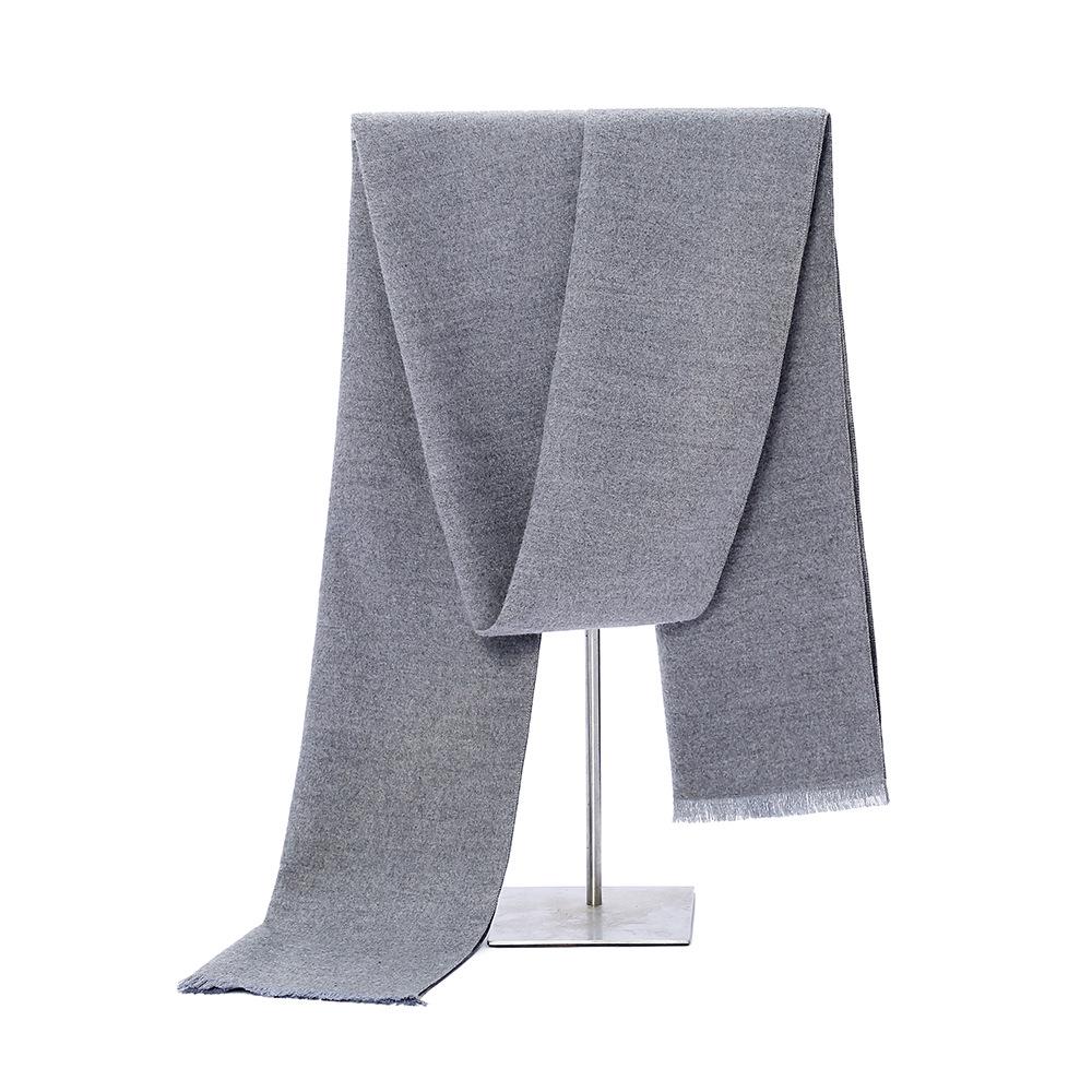 

Мужской зимний шарф 2024 года, однотонный, с начесом - Универсальный аксессуар в стиле кэжуал и для бизнеса 180CM Length, 31CM Width светло-серый