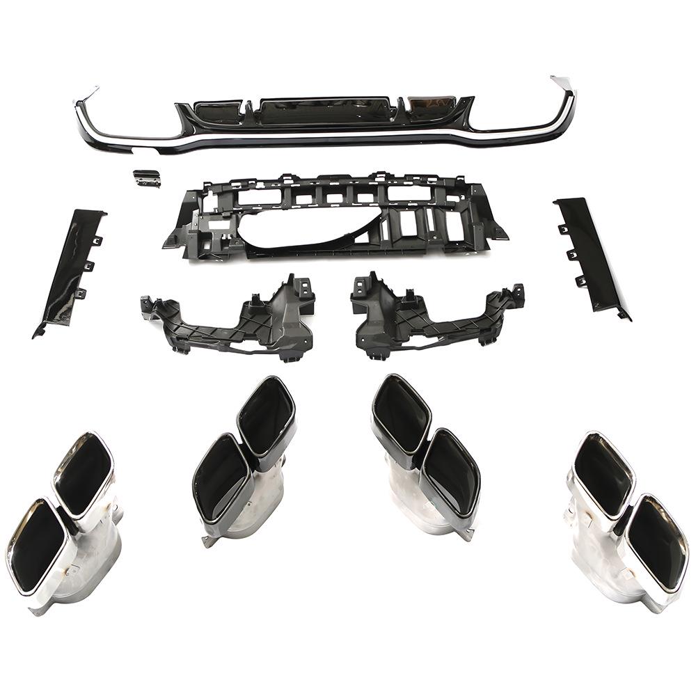 Kompatibilní s Mercedes-Benz třídy E (2017–2022) W213 Čtyřdveřový Sport E53/E63 Zadní difuzér a koncovka výfuku.