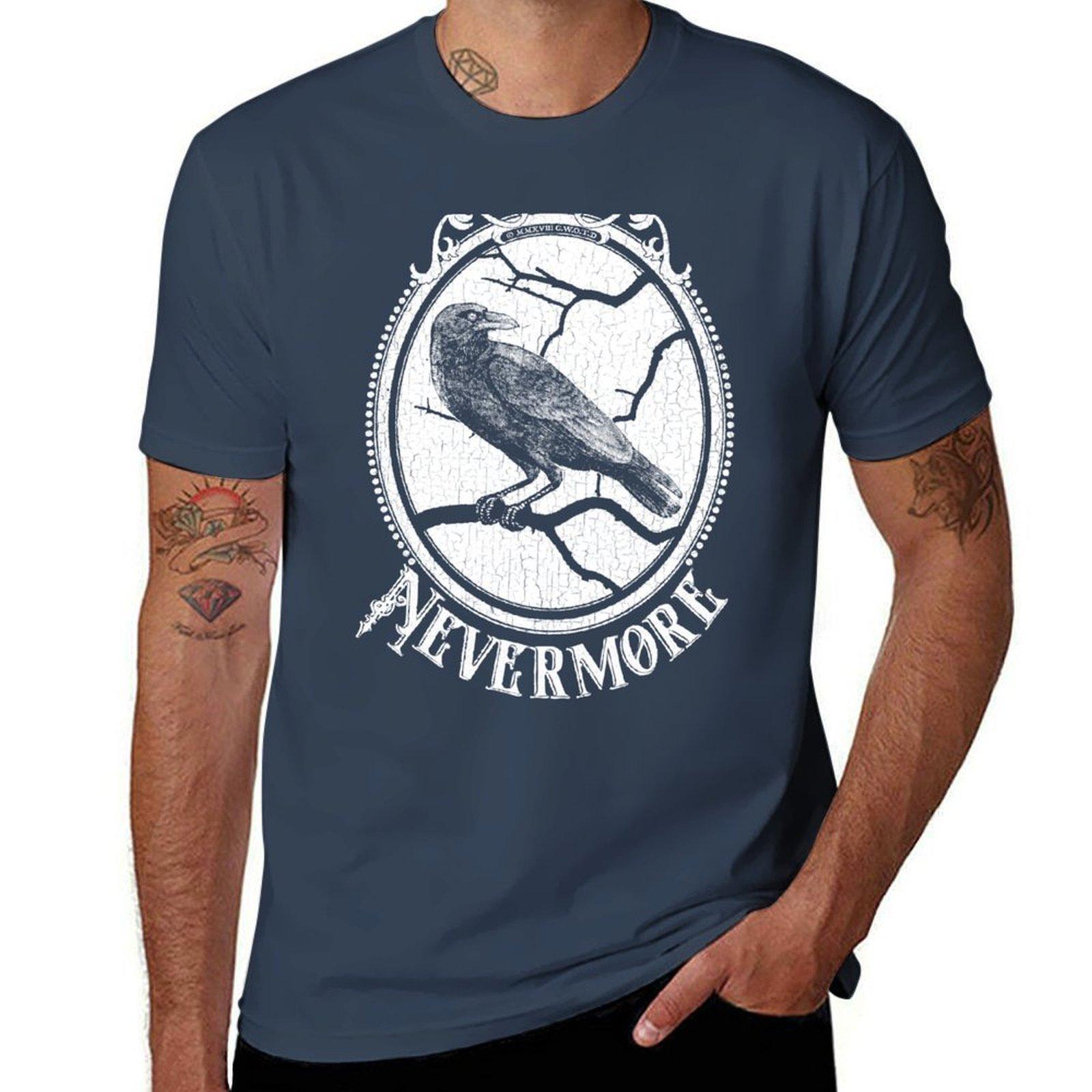 Nevermore Gothic Raven Edgar Allan Poe TShirt Soft Durable Cotton TShirt S