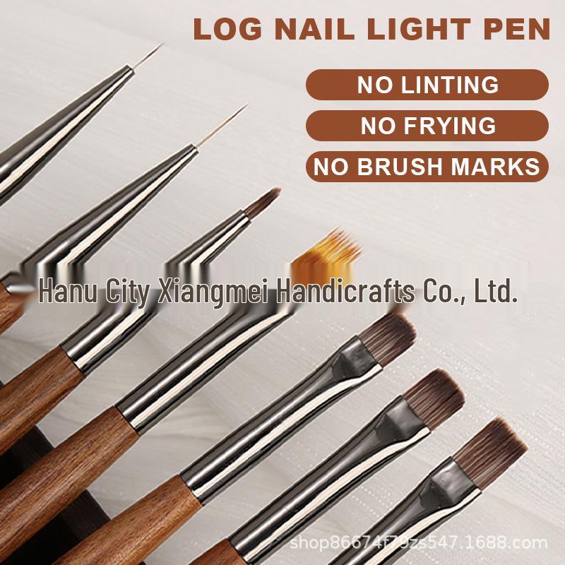 

High-End Walnut Nail Art Brush: Ombre, Gradient, & Line Gel Pen