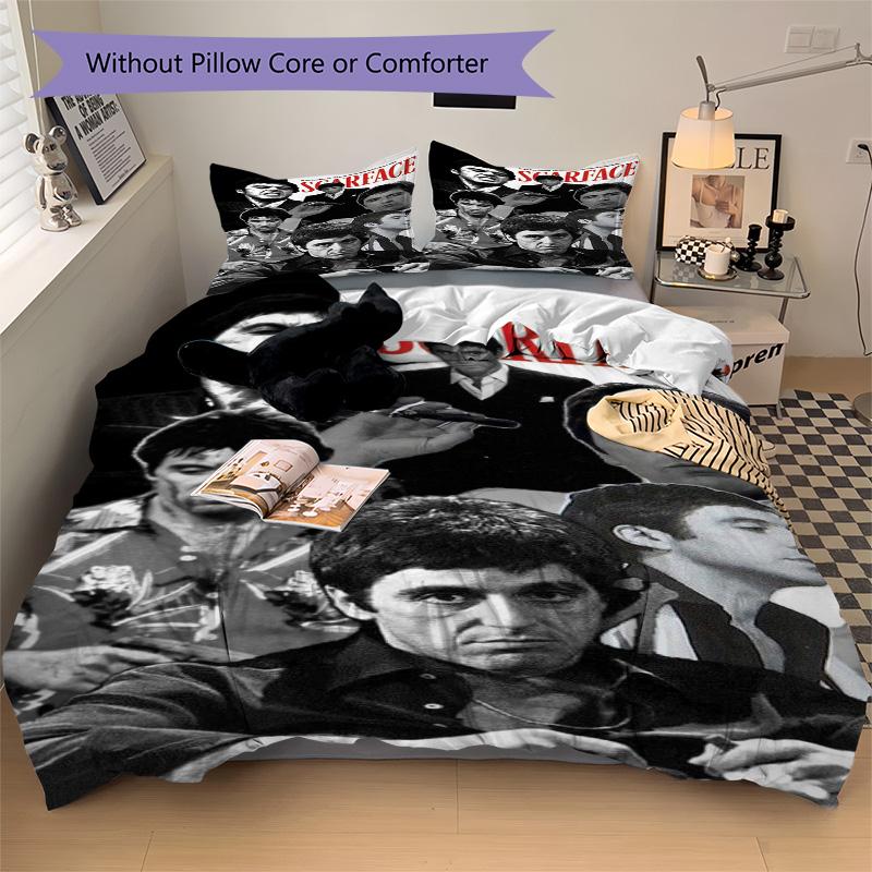 Scarface Legend Bedding 3 Piece Set Hd Print Duvet Cover Pillowcases For Teens Adult Bedroom Decoration Christmas Gift C9211103