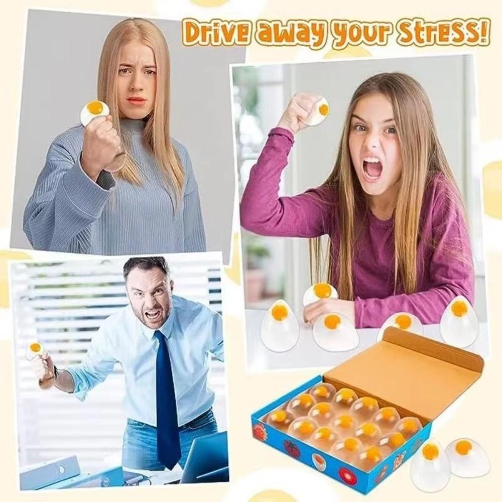 Simulation Egg Egg Fidget Toy Transparent Simulation Egg Squishy Toy  Kids Gift