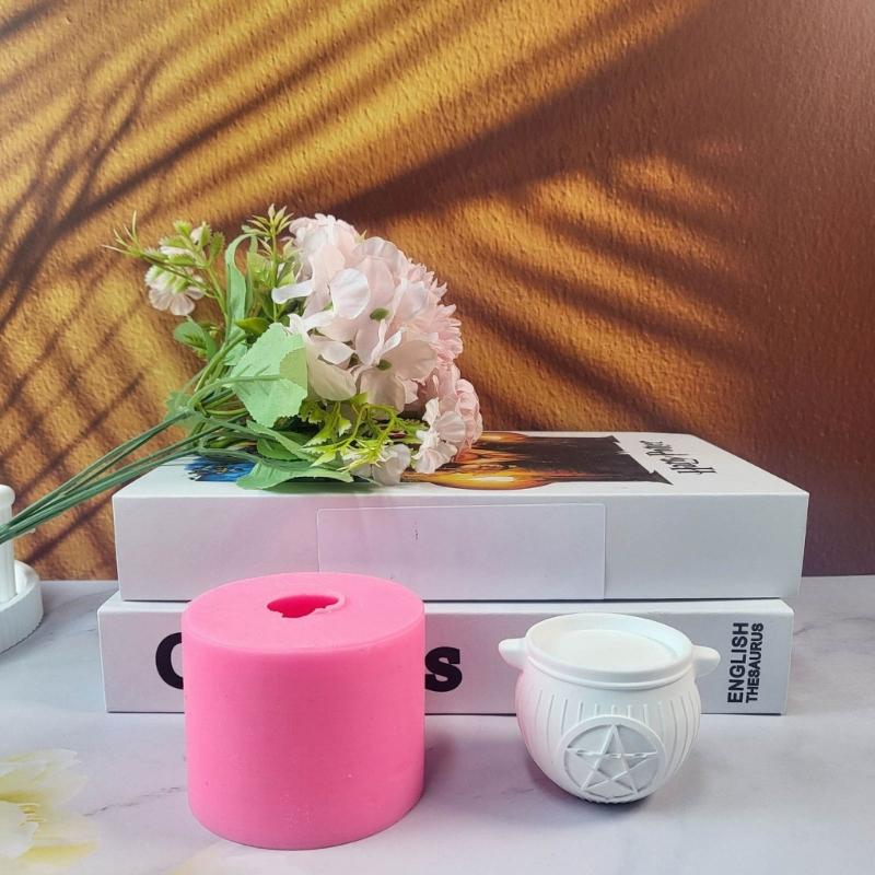 Ball Candlesticks Silicone Molds Star Candle Holder Resins Molds DIY Epoxys Castings Mould for Table Home Decorations