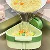 Suction Cup Drain Basket Sink Corner Rack Strainer Quick-drain Self-cleaning Strainer Basket Food Waste Catcher For Kitchen Sink
