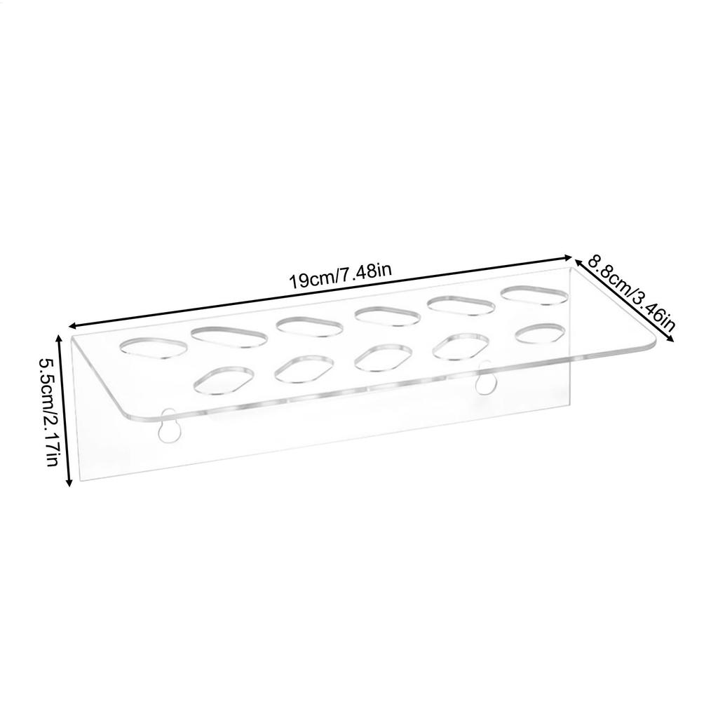 Wall Mounted Scissor Holder with 11 Holes Salon Tool Hair Cutter Supplies Acrylic Display Stand for Work Space Barber Shop