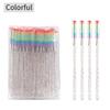 50Pcs Crystal Eyelash Brush Microbrush Cosmetics Tool Eyelash Brushes Rainbow Color Eyelashes Extension Spoolie