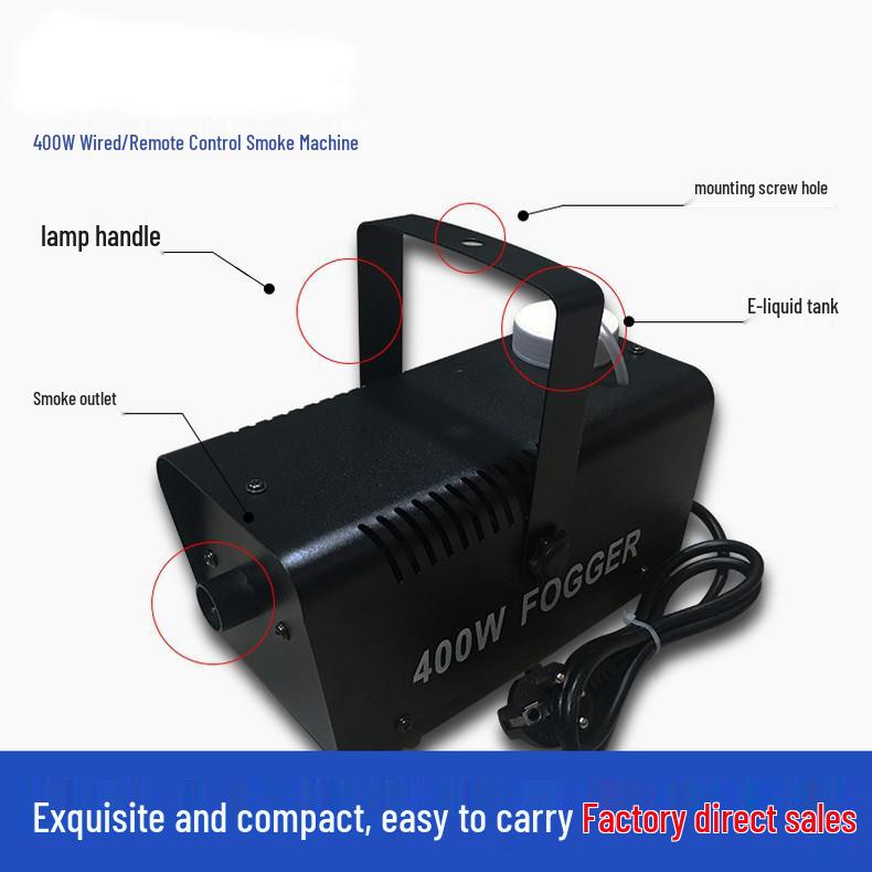 400W Portable Fog Machine: Remote-Controlled Atomizer for Weddings & Stage Performances