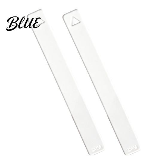 Pottery Clay Depth Guide 1 Pair Acrylic Polymer Guide, 2/3/4/5/6mm Rolling Pin Guides Transparent Thickness Ruler for DIY Tools Earring Making