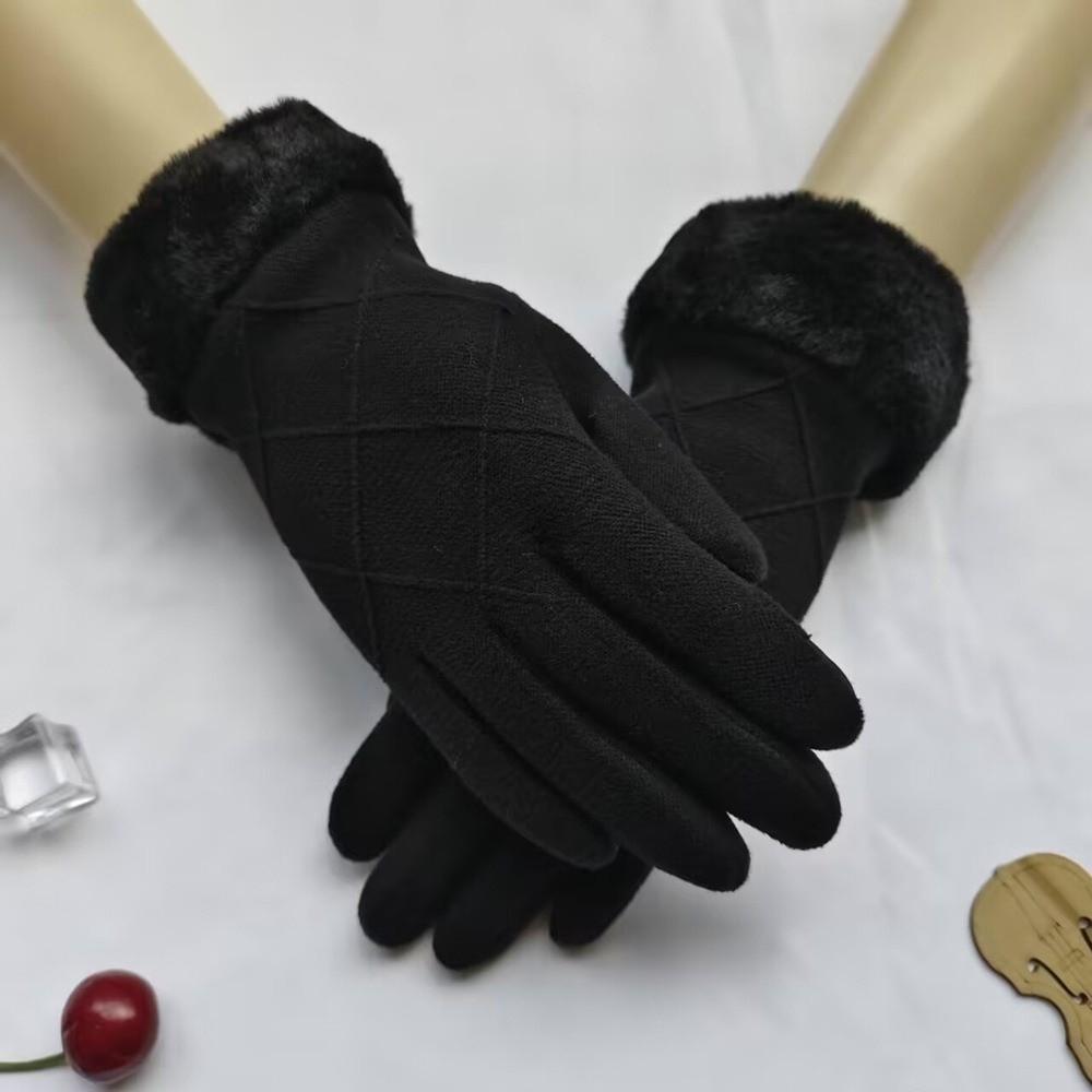 Soft Fleece Cuffs Women's Mittens Warm Touchscreen Gloves New Cycling Mittens  Women's