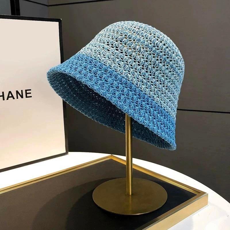 Japanese Style Cut Out Fisherman Hat Women's 2025 New Arrival Outdoor Sun Hat Sun Protection Bucket Hat Face-Looking Small Sun Hat