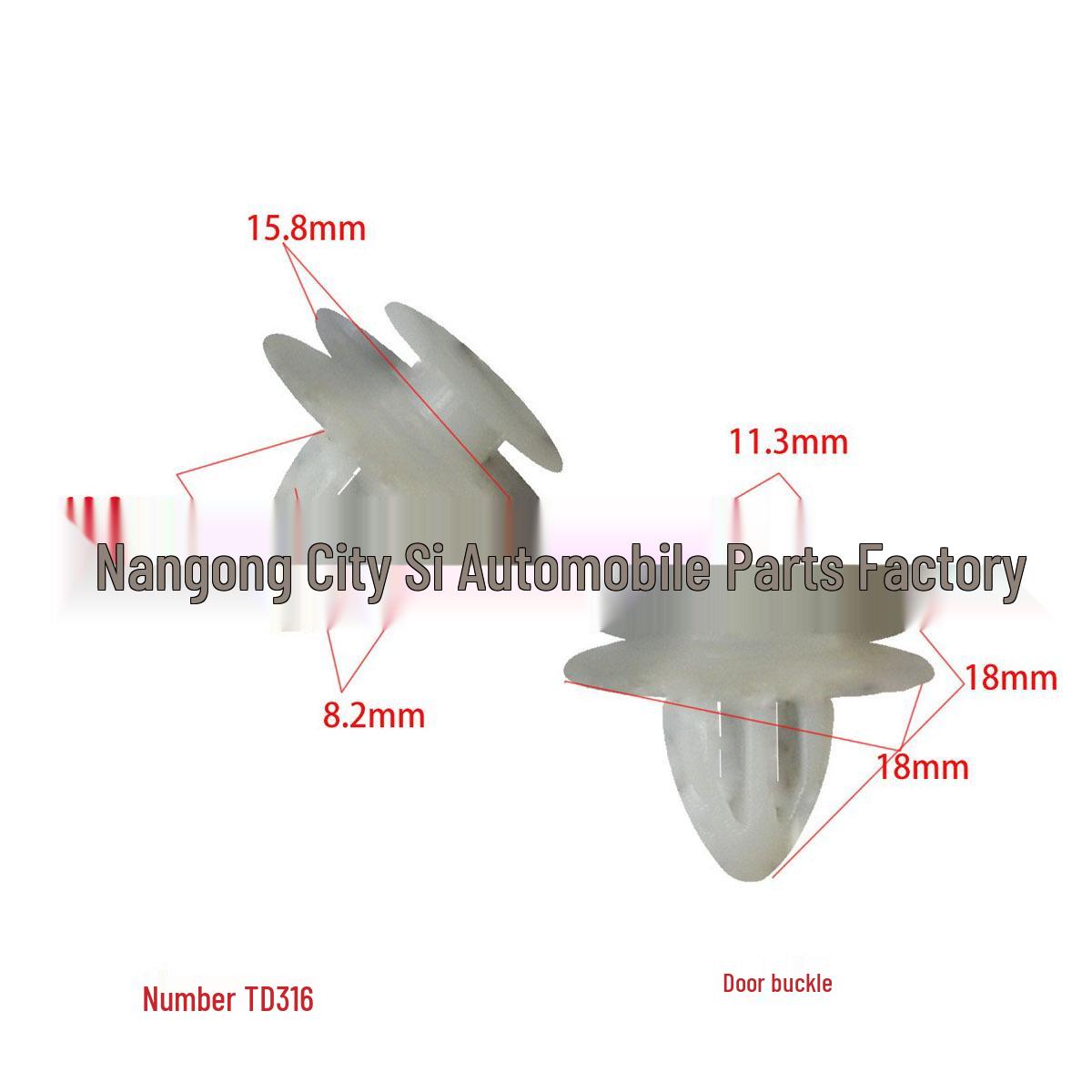 

Mazda Door Panel Trim & Skirt Fixing Clips - Universal Nylon Installation Accessories 10000 units