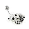 Les Trésors De Lily [H9216] - Body Piercing 'Panda' Black White