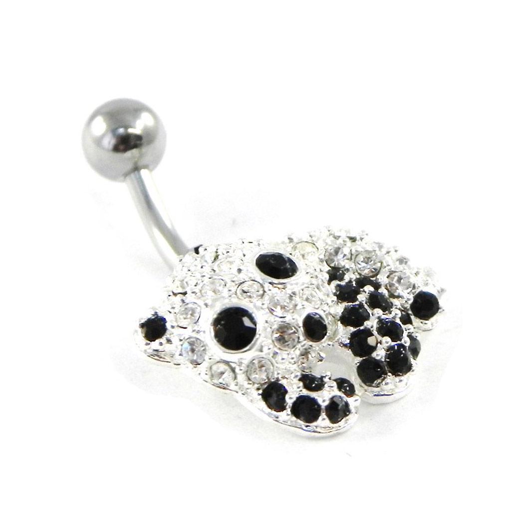 Les Trésors De Lily [H9216] - Body Piercing 'Panda' Black White