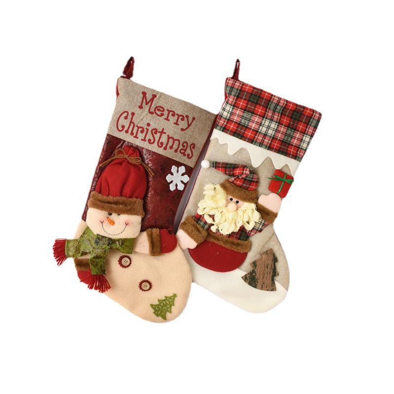 Large Christmas Stockings & Santa Gift Bags for Holiday Decorations