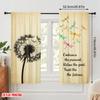 2 Stück 2D Flachdruck Fenstervorhänge Libelle Löwenzahn Umarmung Geschenk Polyester Ohne Strom Ganzjährige Party & Feiertag