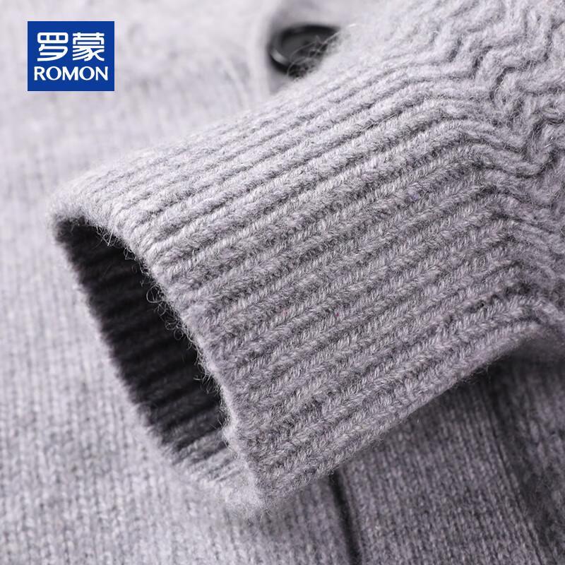 ROMON Men's 100% Pure Cashmere V-Neck Cardigan Sweater