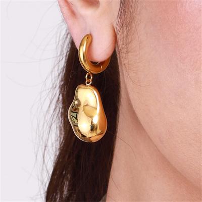  Stainless Steel Geometric Unusual Earrings Prevent Allergy Simple Metal 18K Gold PVD Plated Jewelry Bijoux Gift