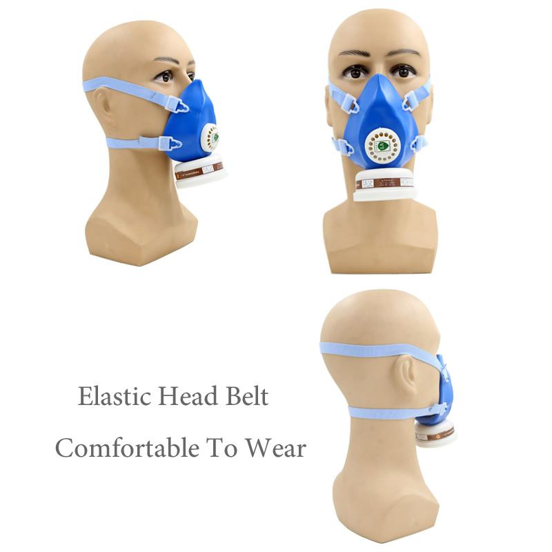 Half Face Dust Mask Gas Respirator Activated Carbon Filters For Painting Spraying Polishing Work Safety Daily Haze Protection