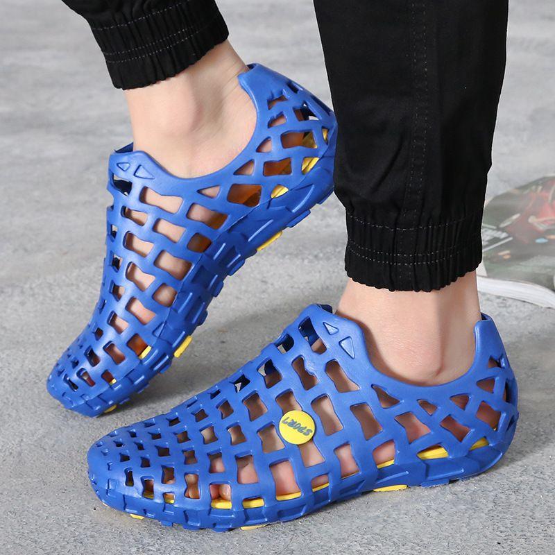 Beach Men Women Breathable Slippers Hollowout Sandals Outdoor Garden Shoes Hole