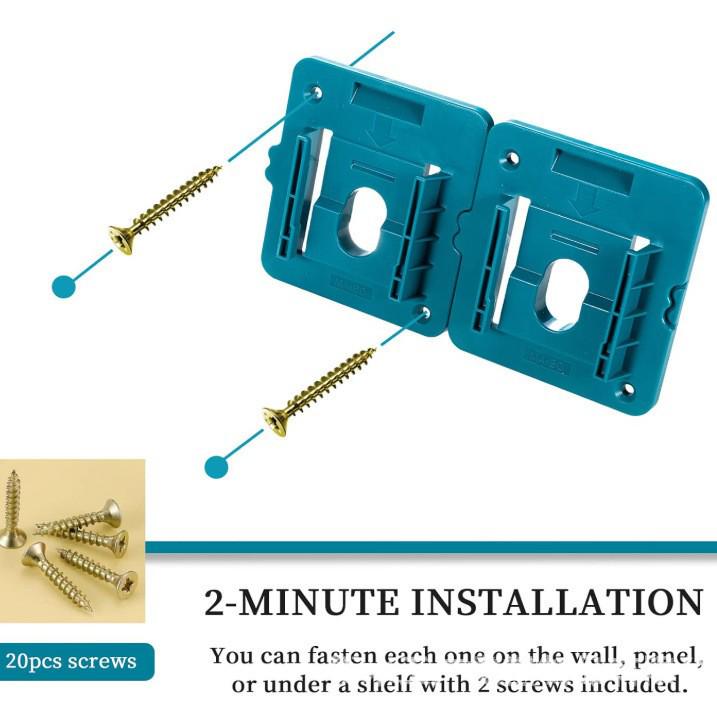 Wall Mount for Makita/Bosch 18V Batteries: BL1850/1840/1830