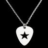 Gothic Punk Pentagram Guitar Necklace: Cross Chain Unisex Accessory