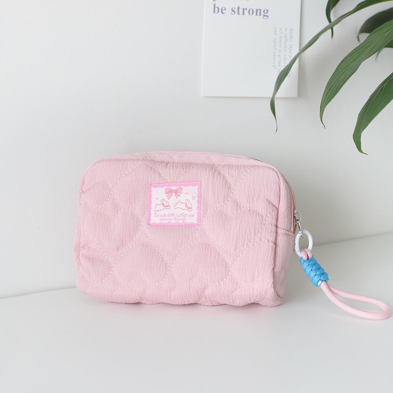 

Korean Small Fresh Makeup Bag 2025: Cute, Portable, Large Capacity with Zipper for Mobile Phone Storage.