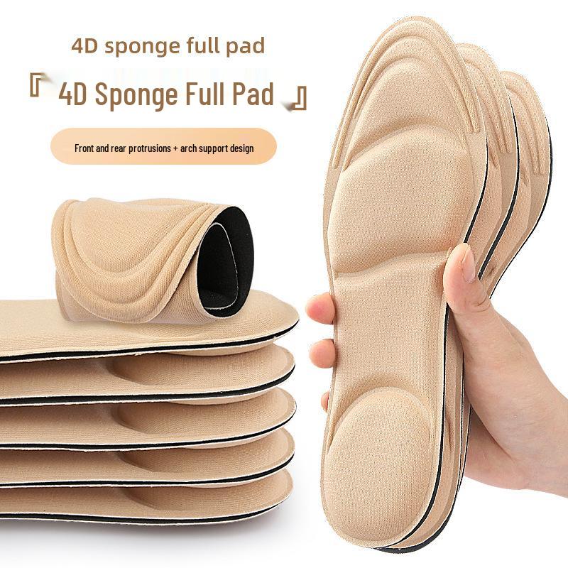 4D Comfort Arch Sponge Insoles: Breathable, Sweat-Absorbing, Anti-Abrasion Foam Pads