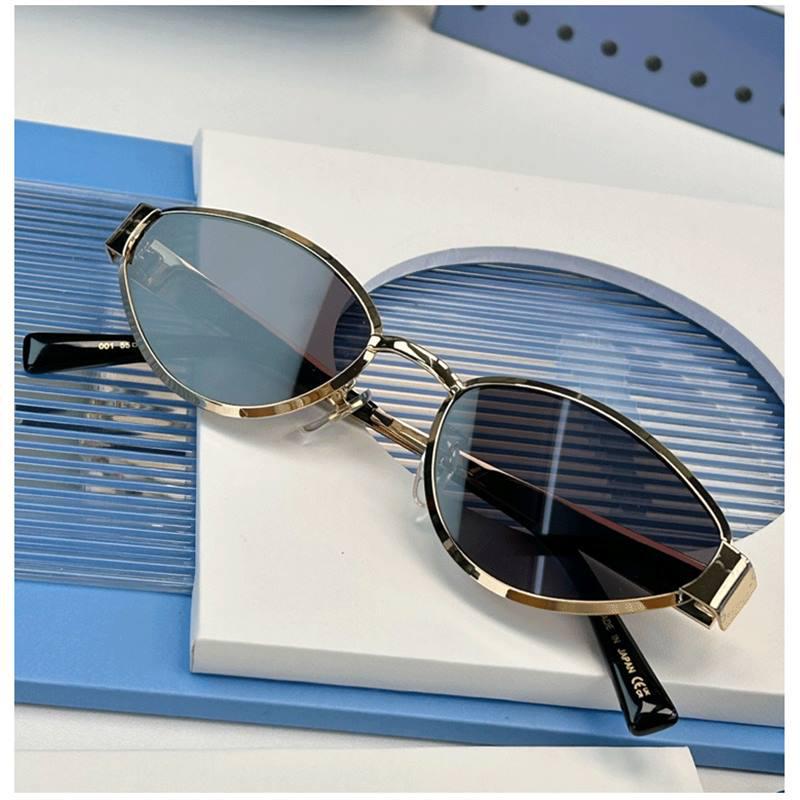 Ni Ni Gold Cat Eye Retro Sunglasses, Unisex Round-Square, Myopia-Compatible