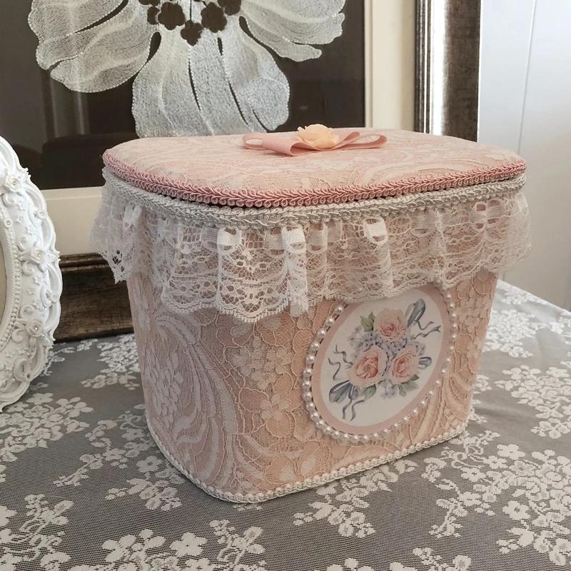 Korean Lace Storage Box with Lid
