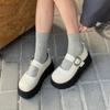 Small British Mary Jane Shoes Muffin Sole Fashion Shoes Round Head Single Shoes Small Leather Shoes Platform College Style
