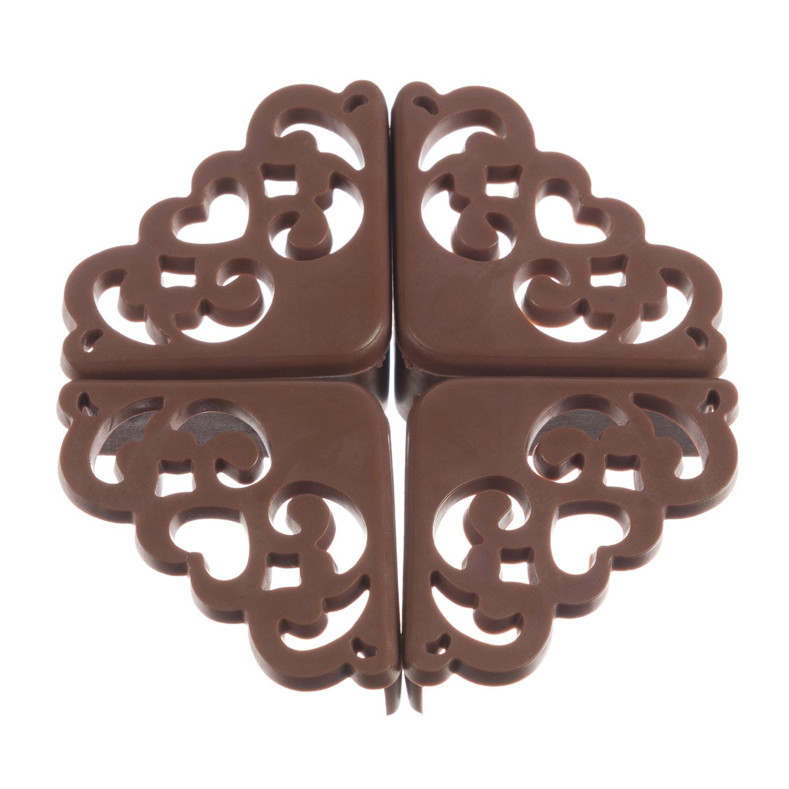 

4 шт./набор Детский силиконовый безопасный протектор угла Детские дуговые защитные накладки на кромки для защиты от столкновений Защитная крышка Угол П коричневый