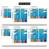 Cartoon Blue Pencil Curtains Rainbow Cloud Stars Kids Room Nursery Window Drapes Cute Playful Design Decor for Children's