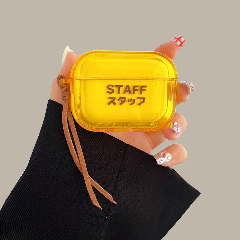 

Generation Transparent Yellow 3 Generation Silicone Pro Minimalist Men s and Women s 1 Generation Set All-Inclusive Drop-Resistant Japanese Minority 4 Apple Airpods Pro STAFF + cowhide rope