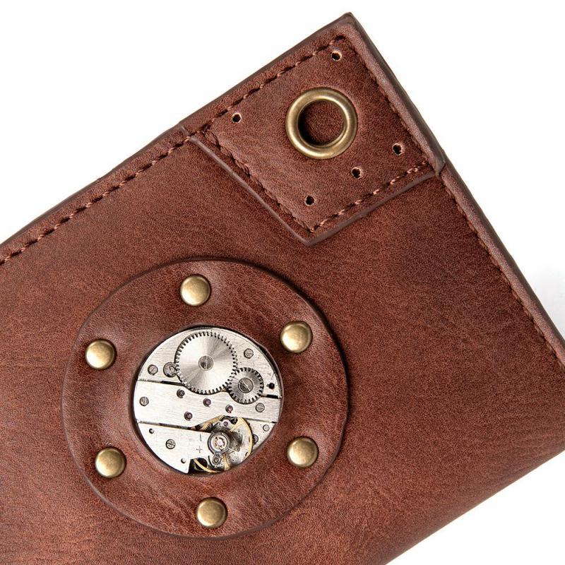 Johnature Vintage Long Wallet Card Holder Unisex Steampunk High Quality Pu Leather Solid Color Large Clutch Wallets