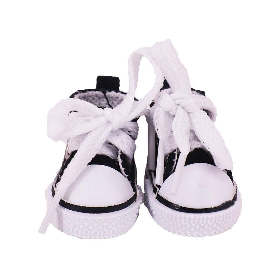 3.8cm Doll Shoes Solid Color Pop Lace Up Canvas Shoe PU Shoes For 17cm Labubu Doll Clothes Accessories,Girl's Toys Clothing Gift