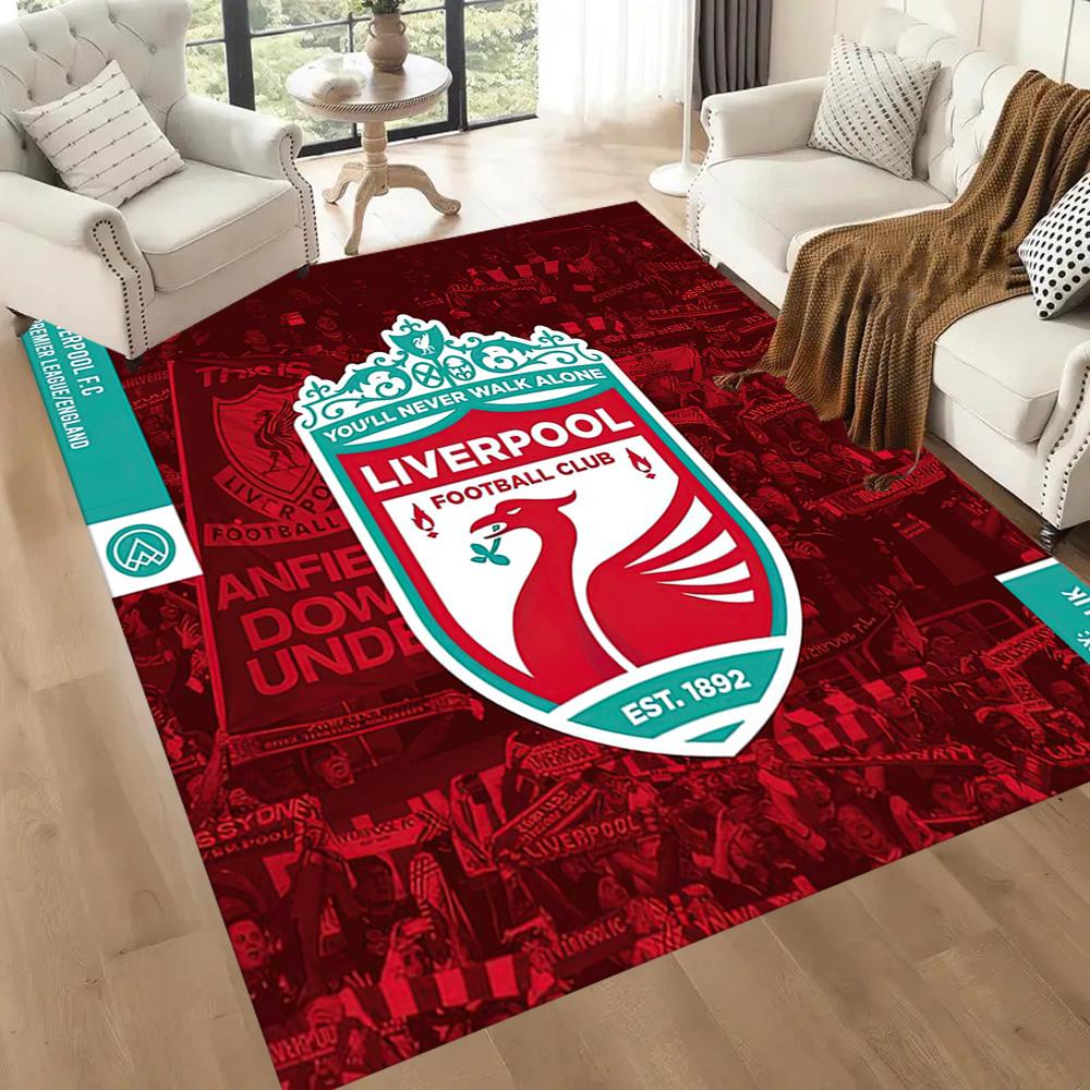 Liverpool Football Club Teppich Geeignet für Dekoration Zimmer Küche Spielzimmer Wohnzimmer Rutschfester Teppich Büro Heimdekoration