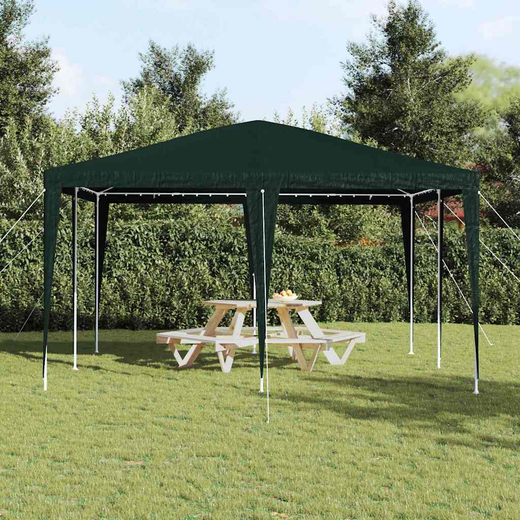 Party Tent Green 400 X 400 X 266 Cm Polyethylene and Steel
