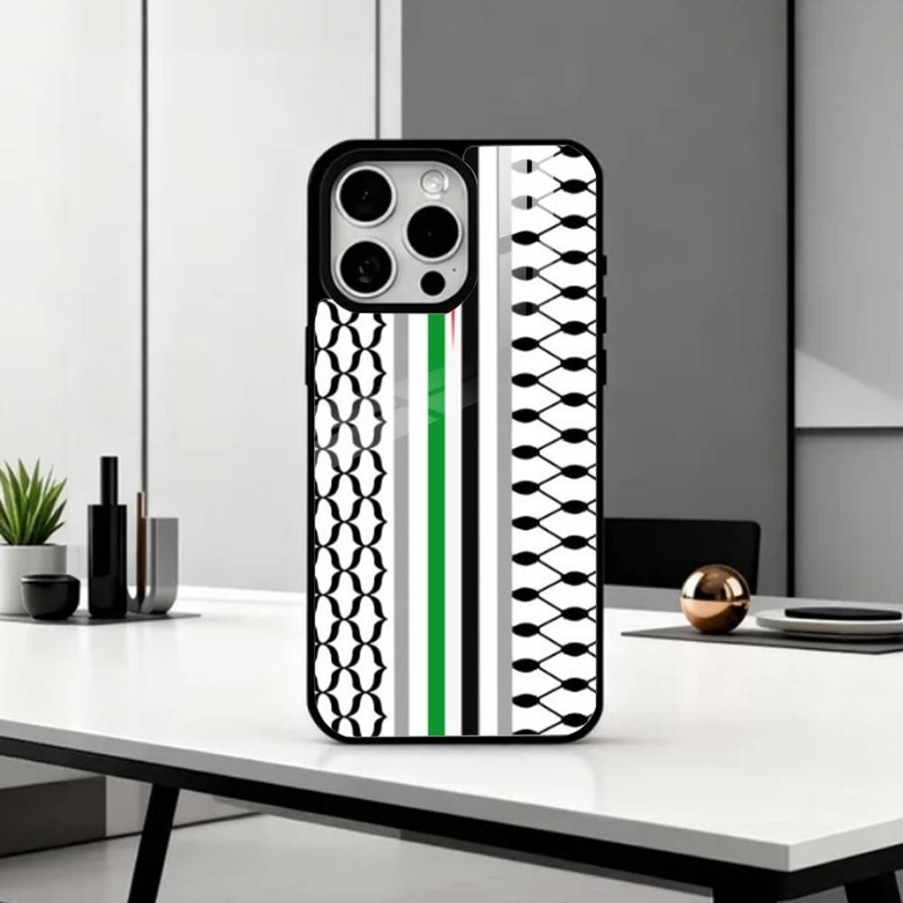 P-Palestine Hattah K-Keffiyeh Pattern Phone Case For iPhone17,16,15,14,13,12,11,Pro Max Magnetic For Magsafe Wireless Charging