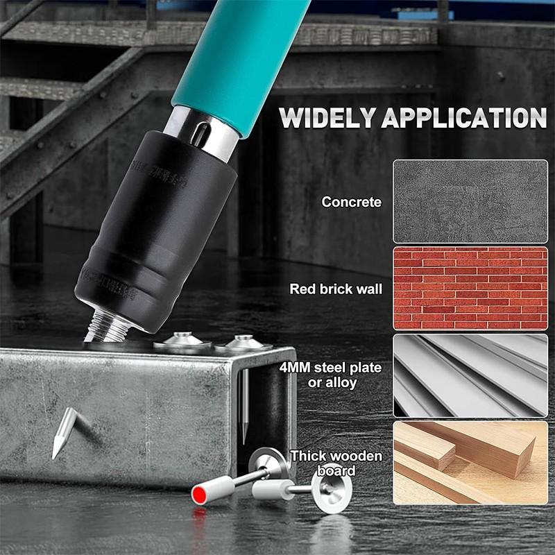 kits de pistolet à ongles en béton,Cloueuse Rivet Gun avec 200 clous