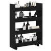 Narrow Storage Trolley Black Oak Effect