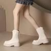 Fashion Elegant With Medium Heels Booties Round Toe Winter 2024 Female Short Shoes On Offer Designer Luxury New In Women's Ankle Boots